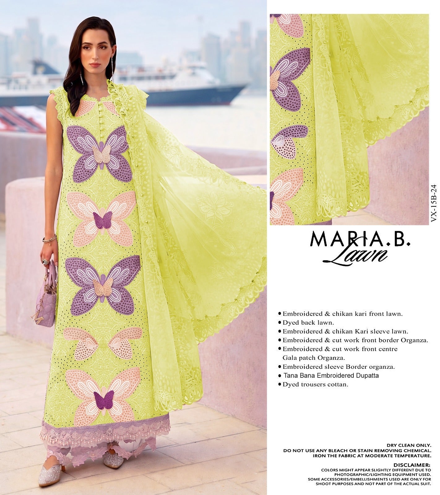 Maria.B Luxury Lawn Unstitched Embroidered 3Pc Suit