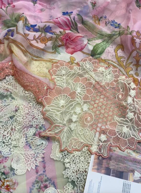 Embroidered Lawn 3 Piece Unstitched Suit CRWP-05-24 - Summer Collection