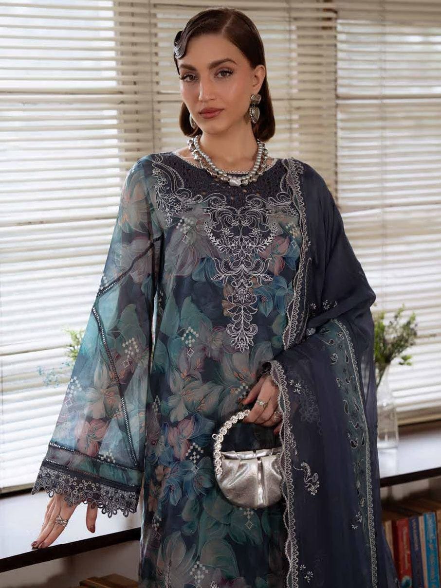 NUREH Maya Embroidered Swiss Lawn Unstitched 3Pc Suit NS-162
